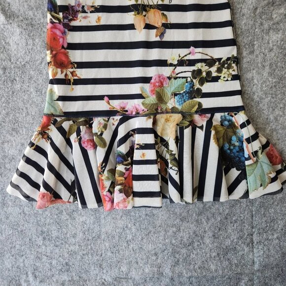 Juicy Couture VTG Flounder Dress Womens XS Stripped  Y2K Wednesday Addams Witchy - Picture 9 of 11